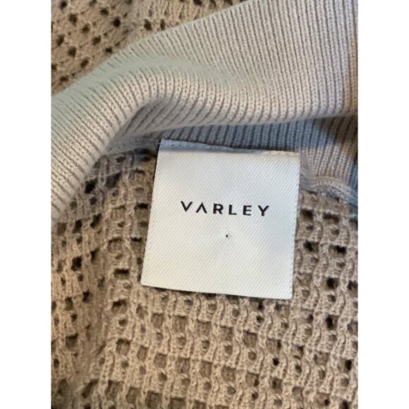 Varley Tan Loose Knit 1/4 Zip Pullover Sweater, Size S - Picture 8 of 10